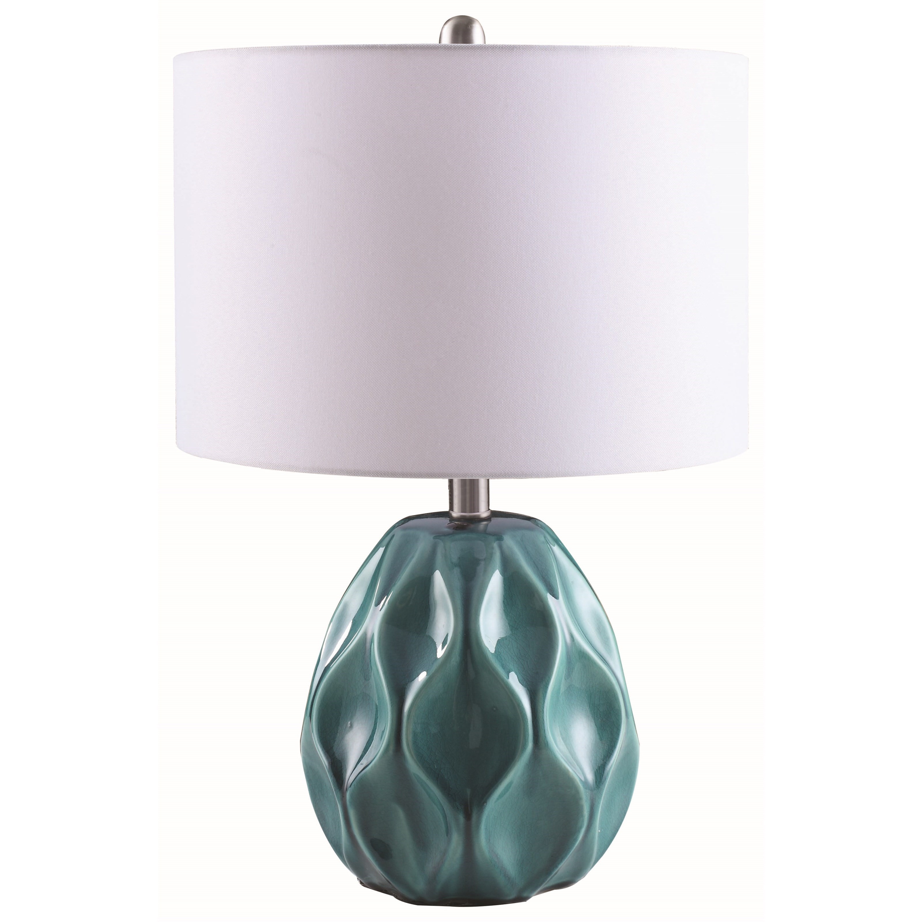 Coaster Table Lamps Contemporary Ceramic Turquoise Table Lamp Value